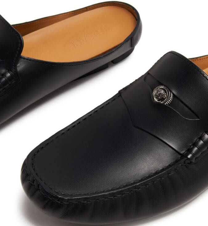 Versace Medusa leather loafers Black