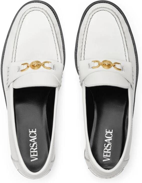 Versace Medusa '95 leather loafers White