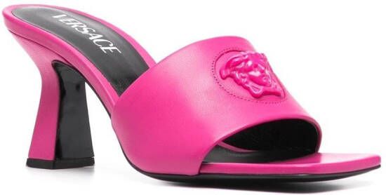 Versace Medusa leather sandals Pink