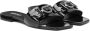 Versace Medusa patent-finish leather sandals Black - Thumbnail 2
