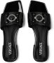 Versace Medusa patent-finish leather sandals Black - Thumbnail 4