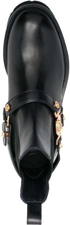 Versace Medusa-plaque ankle boots Black