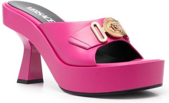 Versace Medusa plaque-detail mules Pink