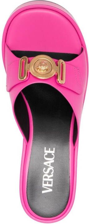 Versace Medusa plaque-detail mules Pink