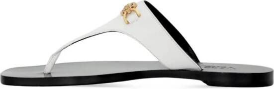 Versace Medusa-plaque leather flip-flops White