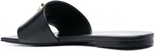 Versace Medusa-plaque leather sandals Black