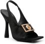 Versace medusa-plaque slingback sandals Black - Thumbnail 2