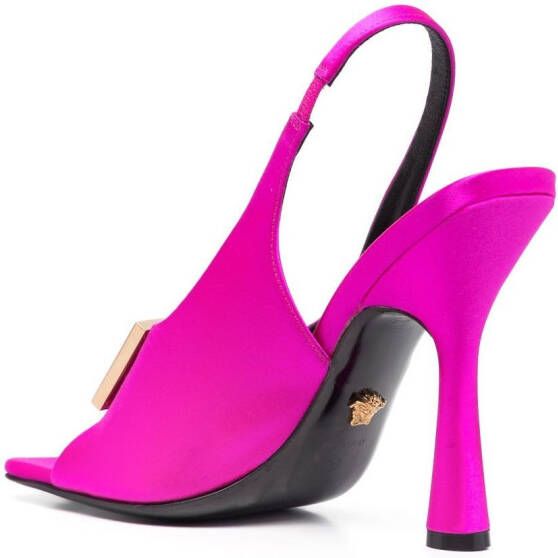 Versace medusa-plaque slingback sandals Pink