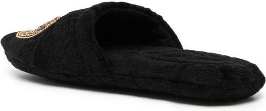 Versace Medusa studded slippers Black