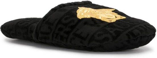 Versace Medusa terricloth slippers Black