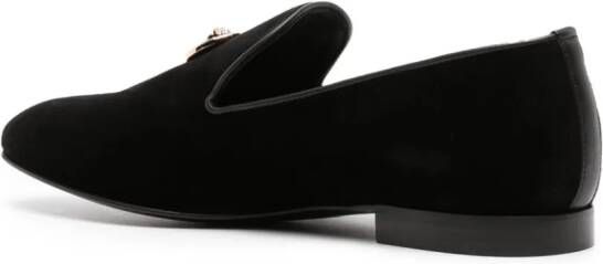 Versace Medusa velvet loafers Black