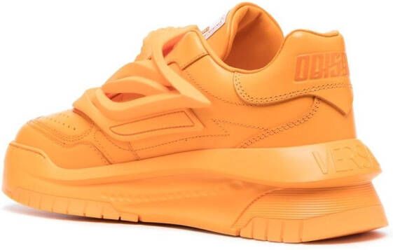 Versace Odissea chunky leather sneakers Orange