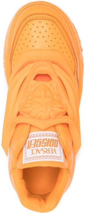 Versace Odissea chunky leather sneakers Orange