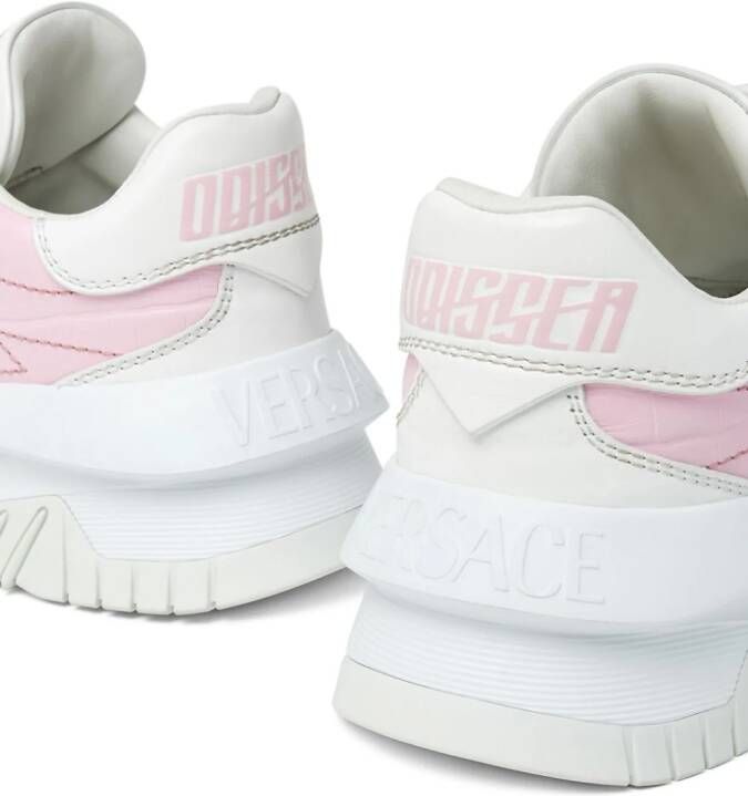 Versace Odissea croc-effect sneakers White