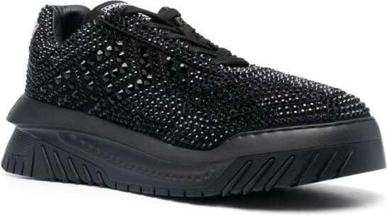 Versace Odissea crystal-embellished sneakers Black
