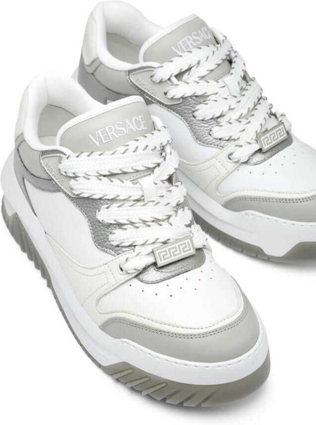 Versace Odissea leather sneakers Grey