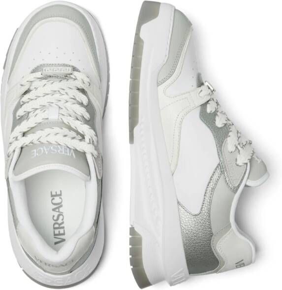 Versace Odissea leather sneakers Grey