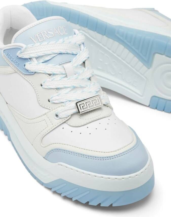 Versace Odissea leather sneakers White