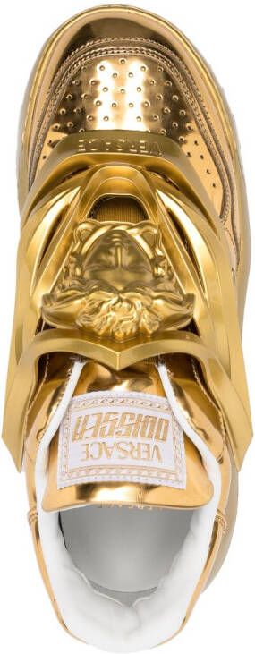 Versace Odissea metallic-effect sneakers Gold