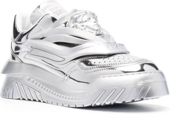 Versace Odissea metallic sneakers Silver