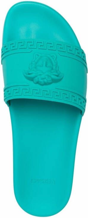 Versace Palazzo rubber slides Green