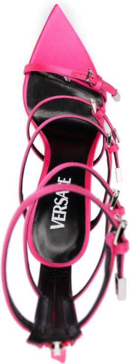 Versace Pin-Point 120mm strappy sandals Pink