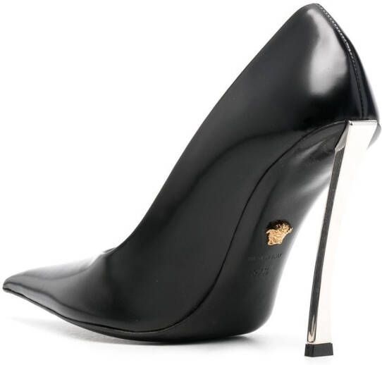 Versace Pin Point leather pumps Black