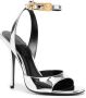 Versace Safety Pin 110mm metallic sandals Silver - Thumbnail 2