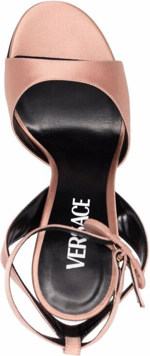 Versace Safety-Pin 130mm sandals Neutrals