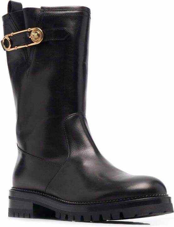 Versace Safety Pin mid-calf boots Black