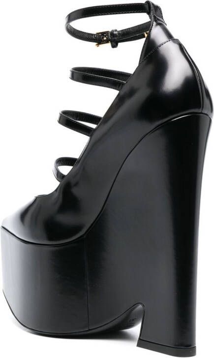 Versace Tempest calf-leather platform pumps Black