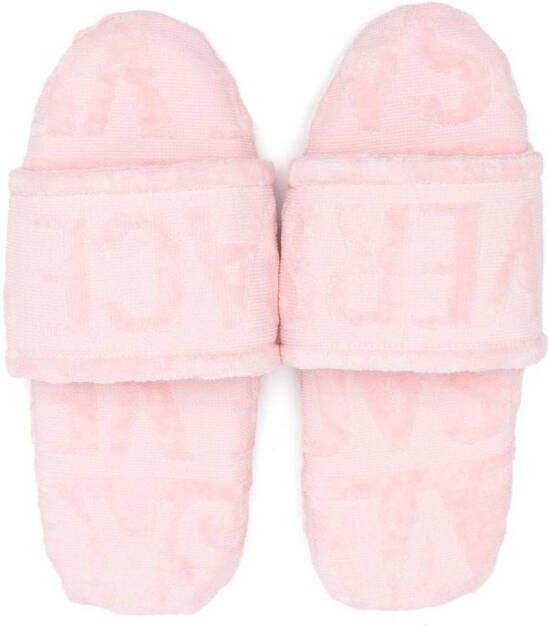 Versace Allover slippers Pink
