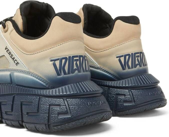 Versace Trigeca leather sneakers Neutrals