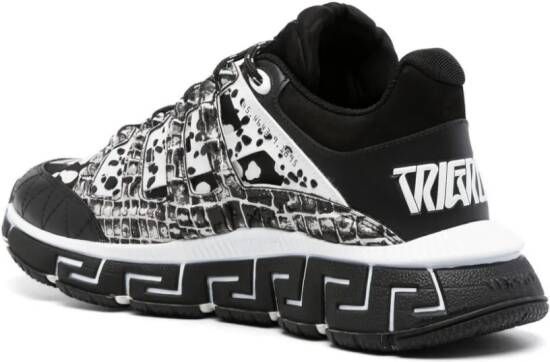 Versace Trigreca leather sneakers Black