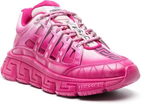 Versace Trigreca leather sneakers Pink