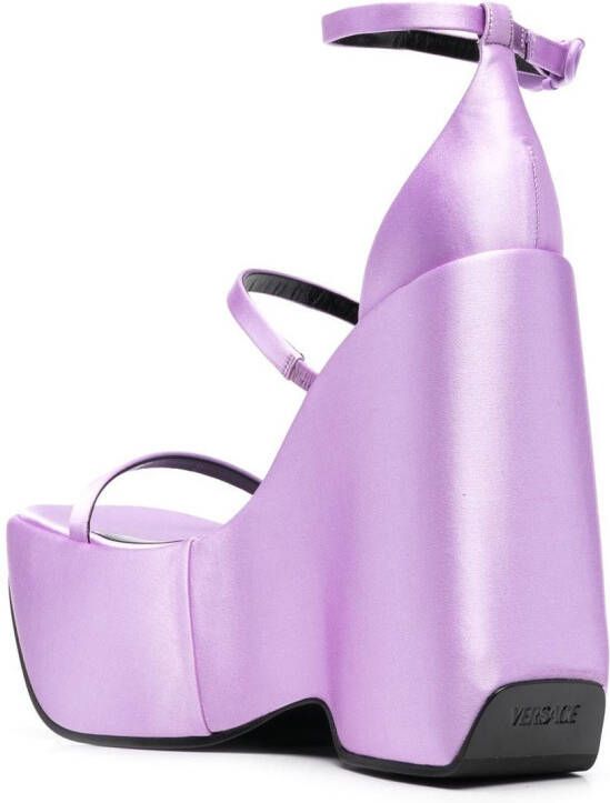 Versace Triplatform 170mm platform sandals Purple