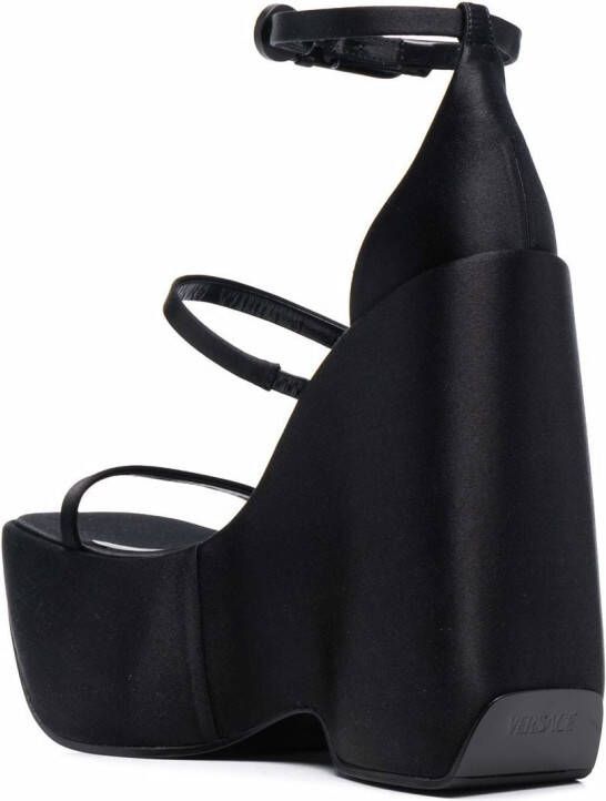 Versace Triplatform strappy 160mm sandals Black