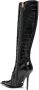 Versace Vagabond croco-embossed leather boots Black - Thumbnail 3