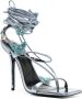 Versace x Dua Lipa Crystal Butterflies 115mm metallic sandals Blue - Thumbnail 1