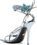 Versace x Dua Lipa Crystal Butterflies 115mm metallic sandals Blue - Thumbnail 2