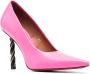 VETEMENTS drill-heel leather pumps Pink - Thumbnail 2