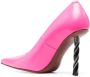 VETEMENTS drill-heel leather pumps Pink - Thumbnail 3