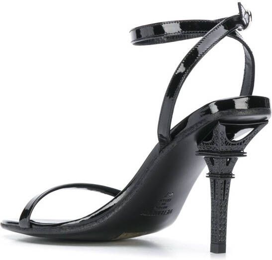 VETEMENTS Eiffel Tower ankle strap sandals Black