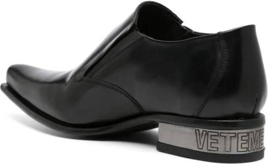 VETEMENTS x New Rock 40mm leather loafers Black