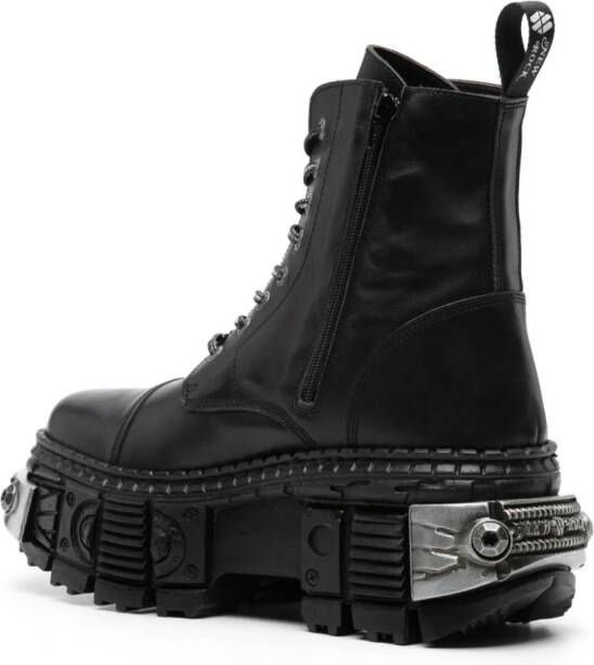 VETEMENTS x New Rock Destroyer leather boots Black