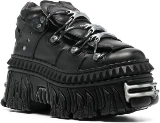 VETEMENTS x New Rock leather sneakers Black