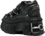 VETEMENTS x New Rock leather sneakers Black - Thumbnail 3