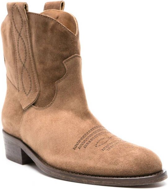 Via Roma 15 4035 ankle-length suede boots Brown