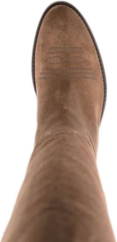 Via Roma 15 4092 knee-length suede boots Brown