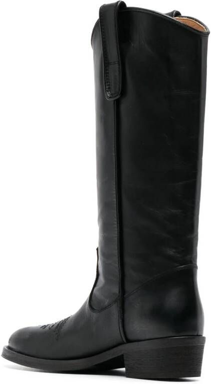 Via Roma 15 40mm leather Western boots Black